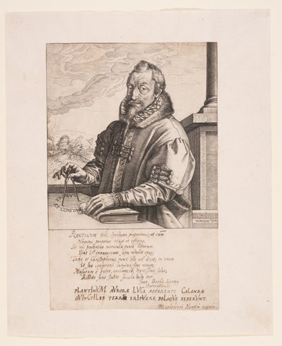 Christopher Plantin, uitgever in Antwerpen door Hendrick Goltzius