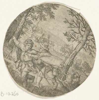 De blinde leidt de blinde door Hendrick Goltzius
