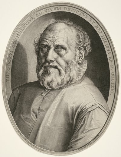 Dirck Volckertsz. Coornhert (zonder lijst) door Hendrick Goltzius