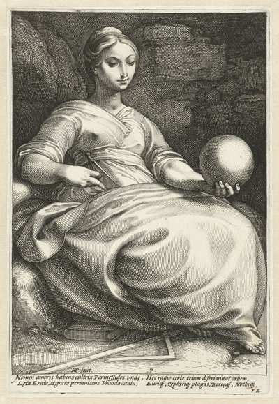 Erato door Hendrick Goltzius
