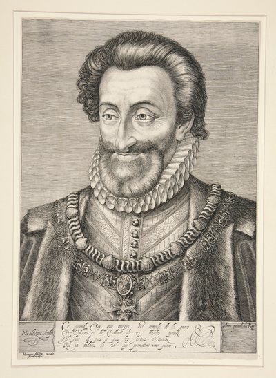 Hendrik IV, koning van Frankrijk en Navarra door Hendrick Goltzius