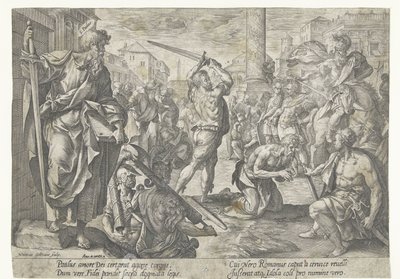 Het martelaarschap van Paulus door Hendrick Goltzius