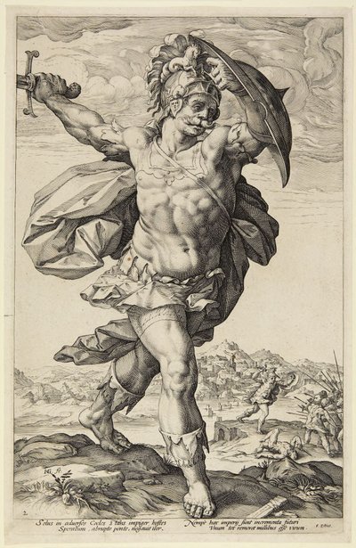 Horatius Cocles door Hendrick Goltzius