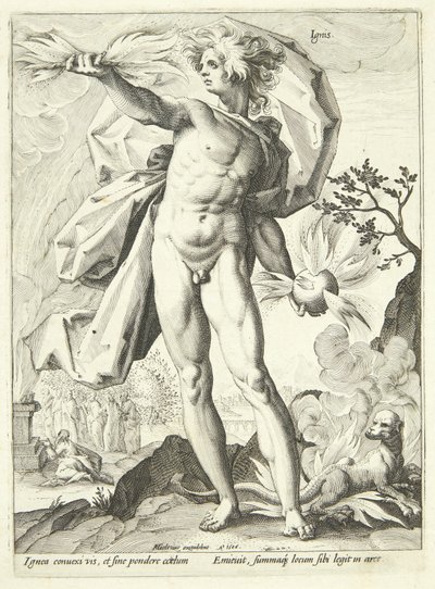 Vuur (Ignis) door Hendrick Goltzius