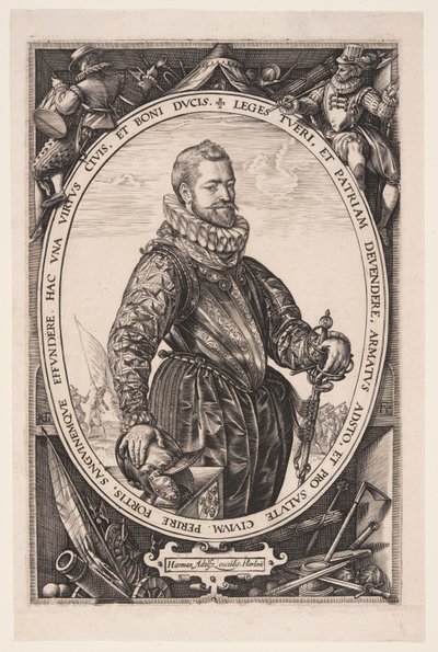 Jacques de la Faille door Hendrick Goltzius