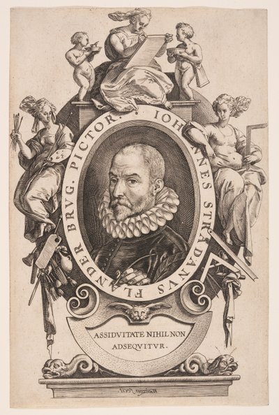 John Stradanus door Hendrick Goltzius