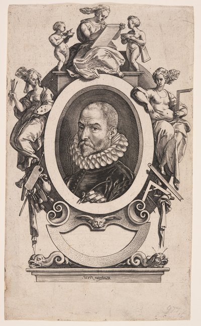 John Stradanus door Hendrick Goltzius