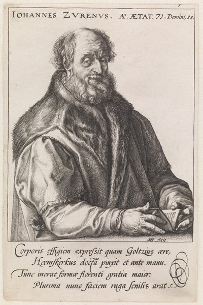 Johannes Zurenus (1517-1591) door Hendrick Goltzius