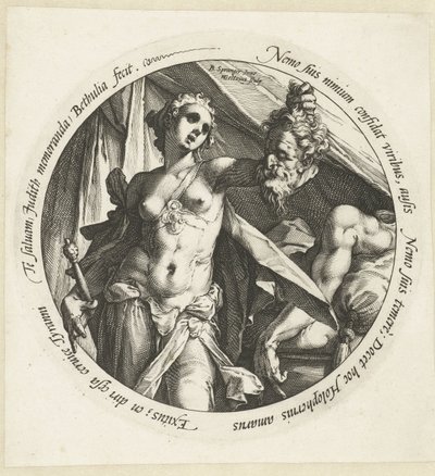Judith met het hoofd van Holofernes door Hendrick Goltzius