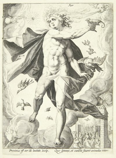 Lucht (Aer) door Hendrick Goltzius