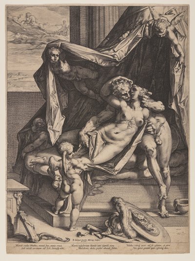 Mars en Venus door Hendrick Goltzius