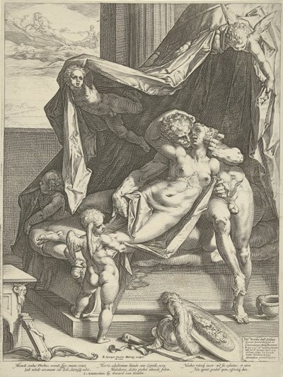 Mars en Venus door Hendrick Goltzius