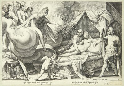 Mars en Venus betrapt door Hendrick Goltzius
