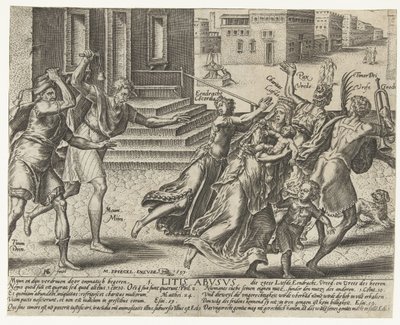 Mijn en dijn verjagen Eendracht, Liefde, Vrede en Vreze Gods door Hendrick Goltzius
