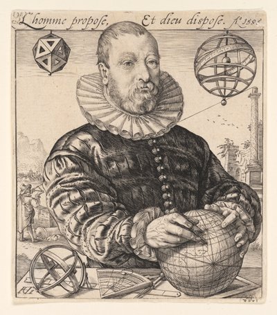 Nicolaus Petri van Deventer door Hendrick Goltzius