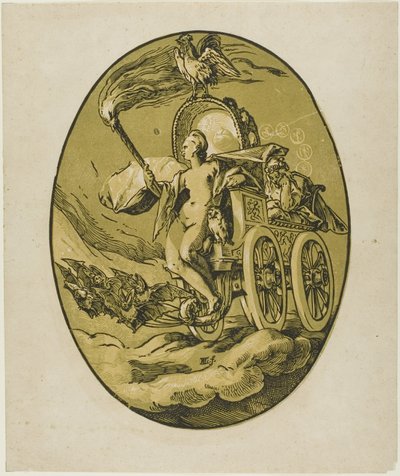 Nox, plaat zeven uit Demogorgon en de godheden door Hendrick Goltzius