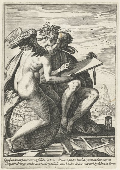 Oefening en Kunst door Hendrick Goltzius