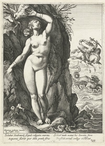 Perseus en Andromeda door Hendrick Goltzius