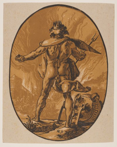Pluto, van De godheden door Hendrick Goltzius