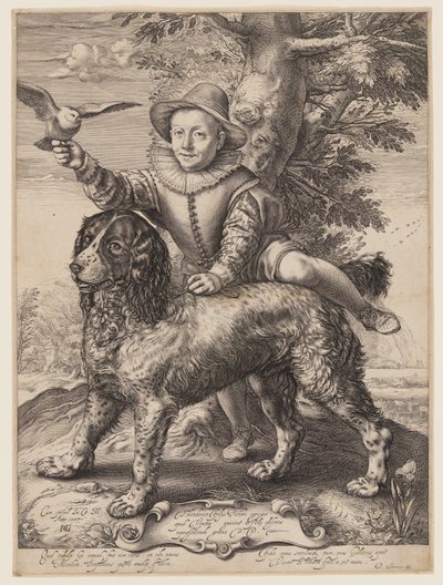 Portrait of Frederik de Vries door Hendrick Goltzius