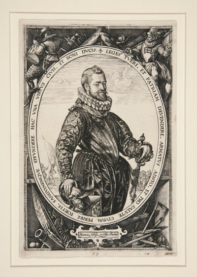 Portret van Jacques de la Faille door Hendrick Goltzius