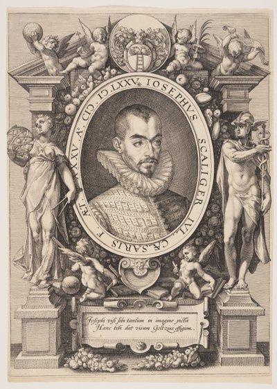 Portret van Josephus Justus Scaliger door Hendrick Goltzius