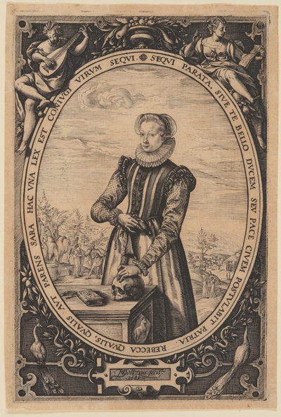 Portret van Josina Hamels door Hendrick Goltzius