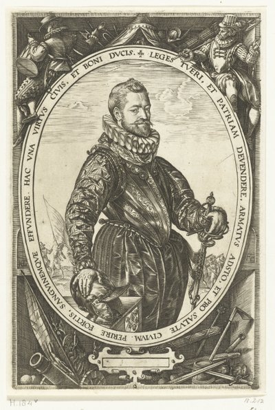 Portret van Jacques de la Faille door Hendrick Goltzius