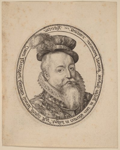 Robert Dudley, graaf van Leicester door Hendrick Goltzius