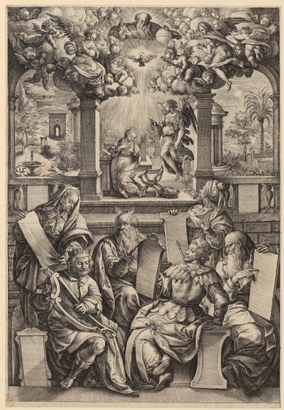 Zes profeten van de Annunciatie door Hendrick Goltzius