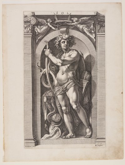 Sol, van Acht Heidense Goden door Hendrick Goltzius