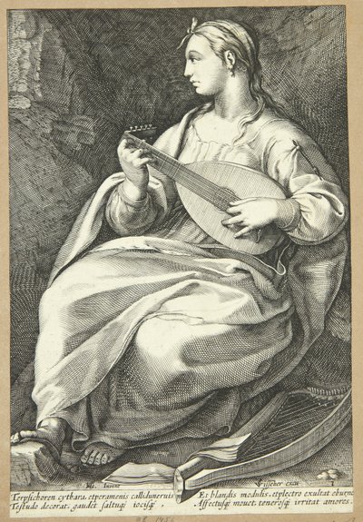 Terpsichore door Hendrick Goltzius
