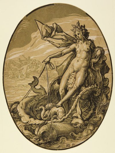 Tethys door Hendrick Goltzius