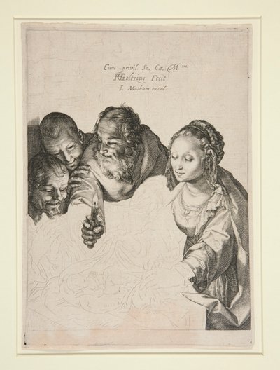 De Aanbidding van de Herders door Hendrick Goltzius