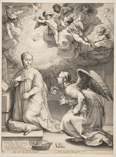 De Annunciatie door Hendrick Goltzius