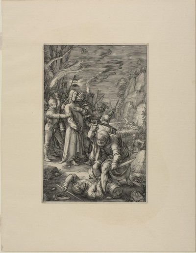 Het verraad van Christus, plaat drie uit De passie van Christus door Hendrick Goltzius