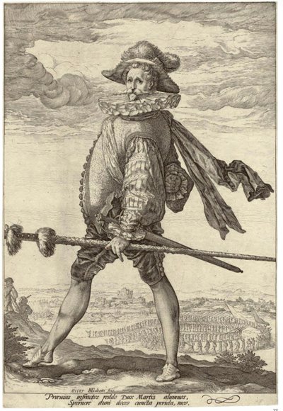De kapitein van de infanterie door Hendrick Goltzius