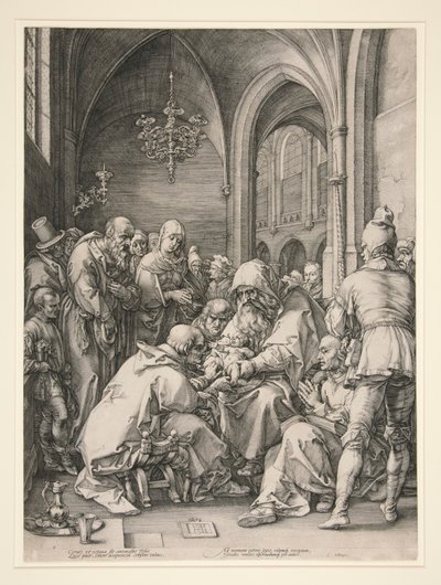 De besnijdenis door Hendrick Goltzius