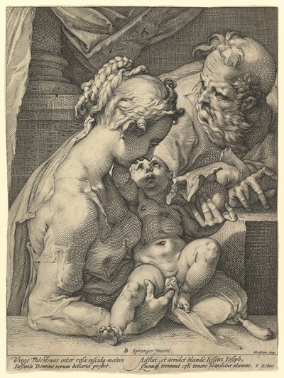 De Heilige Familie door Hendrick Goltzius