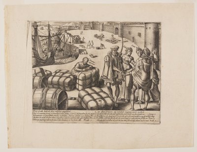 De onwetende notaris, uit Litis Abusus (De misbruiken van de wet) door Hendrick Goltzius
