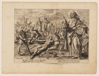 Het martelaarschap van Christus, uit Het martelaarschap van Christus en de apostelen door Hendrick Goltzius