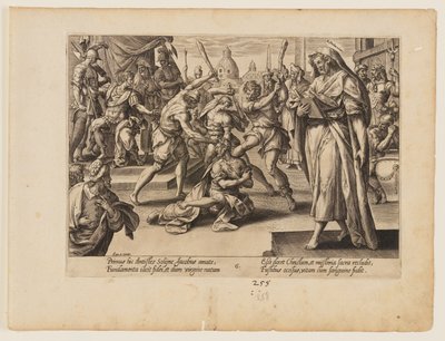 Het martelaarschap van Jakobus de Meerdere, uit Het martelaarschap van Christus en de apostelen door Hendrick Goltzius