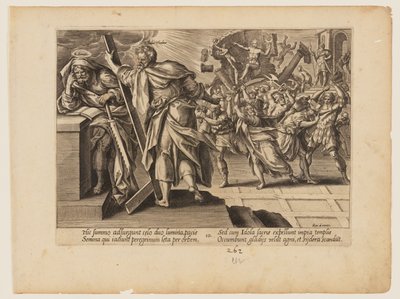 Het martelaarschap van de heilige Simon en Judas Thaddaeus, uit Het martelaarschap van Christus en de apostelen door Hendrick Goltzius