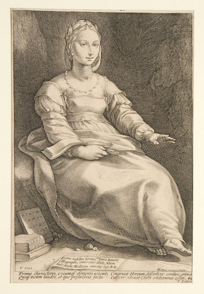 De Negen Muzen: Calliope, #1 in een serie van 9 door Hendrick Goltzius
