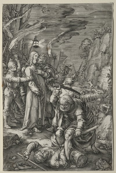 De Passie: Het Verraad van Christus door Hendrick Goltzius