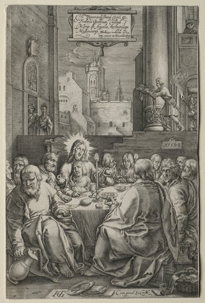 De Passie: Het Laatste Avondmaal door Hendrick Goltzius
