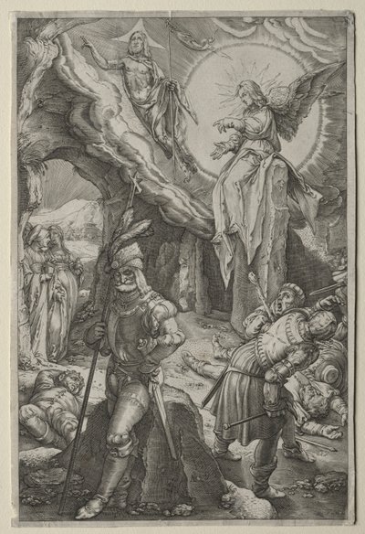 De Passie: De Opstanding door Hendrick Goltzius