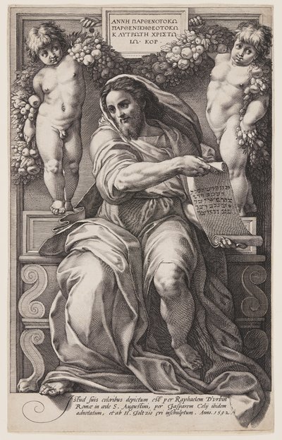 De profeet Jesaja door Hendrick Goltzius