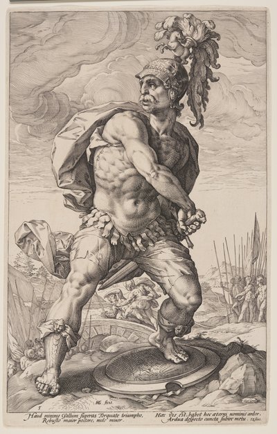 Titus Manlius Torquatus, uit De Romeinse Helden door Hendrick Goltzius