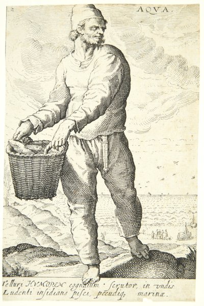 Water (Aqua) door Hendrick Goltzius
